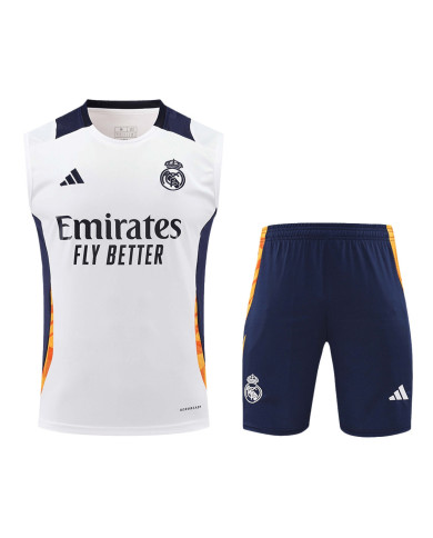 Real Madrid Pre-Match Vest Kit(Jersey+Shorts) 2024/25