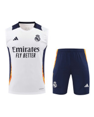 Real Madrid Pre-Match Vest Kit(Jersey+Shorts) 2024/25