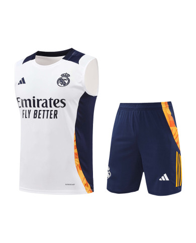 Real Madrid Pre-Match Vest Kit(Jersey+Shorts) 2024/25