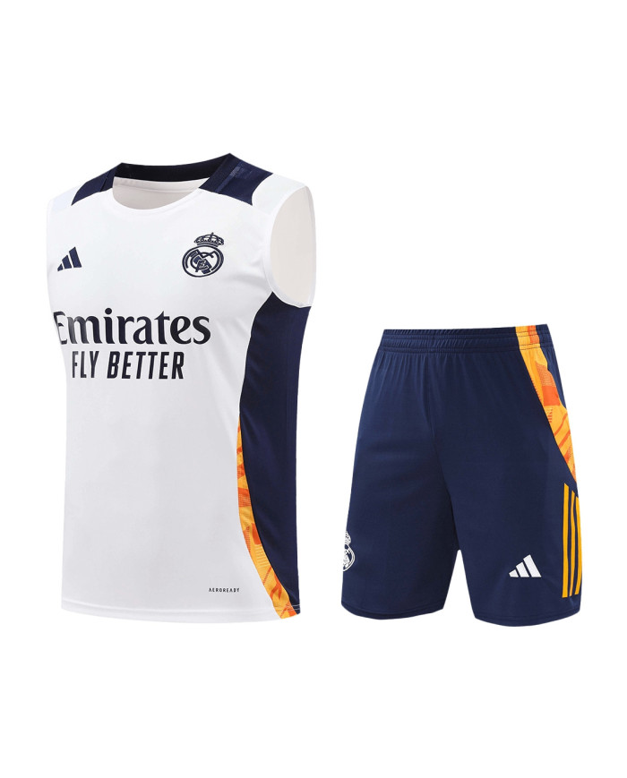 Real Madrid Pre-Match Vest Kit(Jersey+Shorts) 2024/25