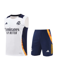 Real Madrid Pre-Match Vest Kit(Jersey+Shorts) 2024/25