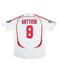 GATTUSO 8 Retro AC Milan UCL Final Away Jersey 2006/07
