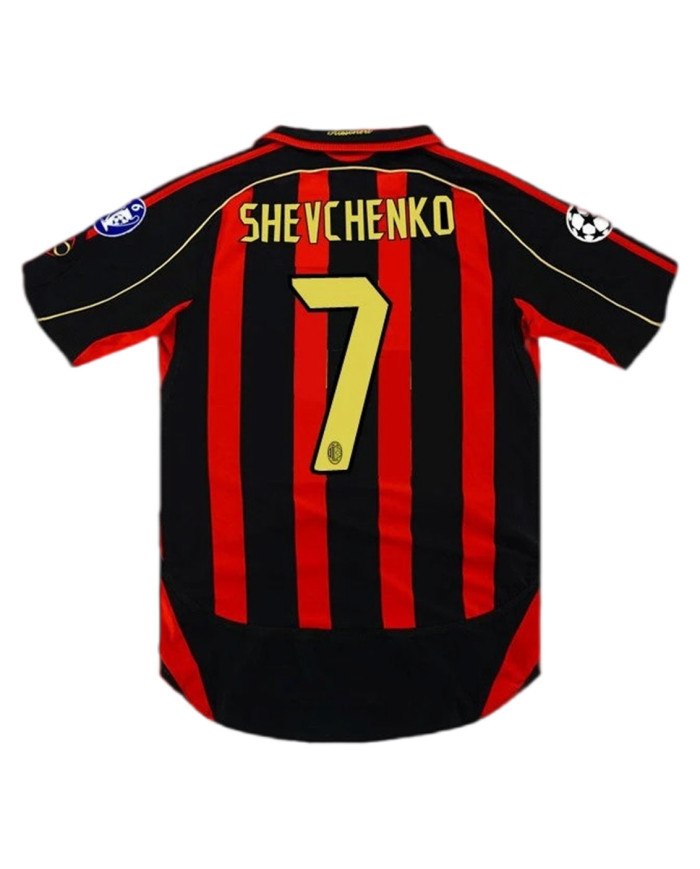 SHEVCHENKO 7 Retro AC Milan UCL Home Jersey 2006/07