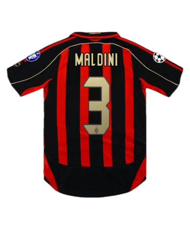 MALDINI 3 Retro AC Milan UCL Home Jersey 2006/07