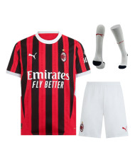 AC Milan Home Full Kit(Jersey+Shorts+Socks) 2024/25