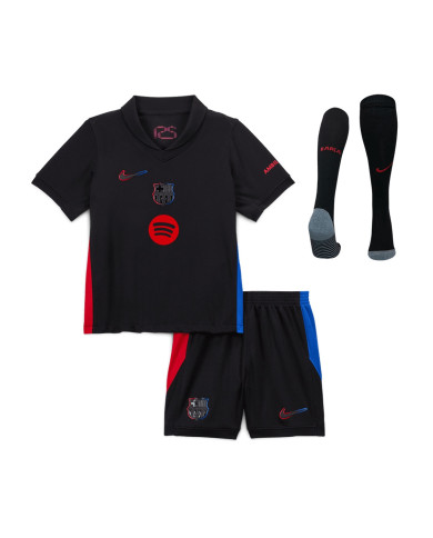 Kids Barcelona Away Spotify Logo Without Text Full Kit 2024/25 Kids Barcelona Away Spotify Logo Without Text Full Kit 2024/25