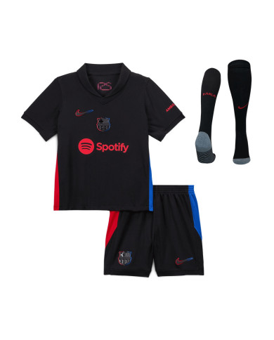 Kids Barcelona Away Spotify Logo Without Text Full Kit 2024/25 Kids Barcelona Away Spotify Logo Without Text Full Kit 2024/25