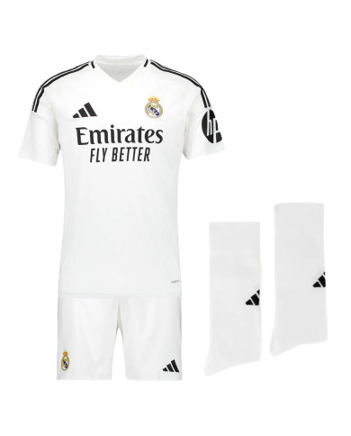 Kids Real Madrid Home Full Jersey Kit 2024/25