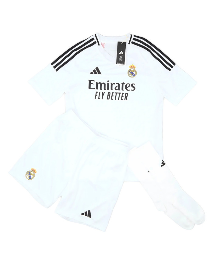 Kids Real Madrid Home Full Jersey Kit 2024/25