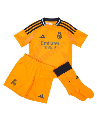 Kids Real Madrid Away Full Kit(Jersey+Shorts+Socks) 2024/25