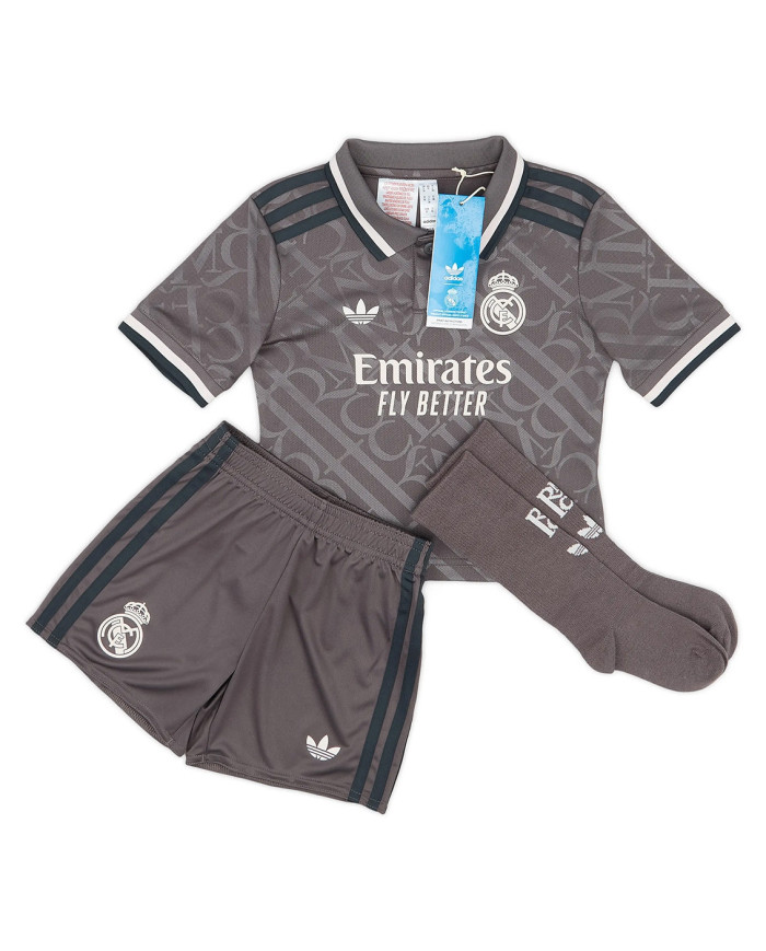 Kids Real Madrid Third Full Kit(Jersey+Shorts+Socks) 2024/25