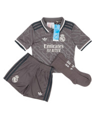 Kids Real Madrid Third Full Kit(Jersey+Shorts+Socks) 2024/25