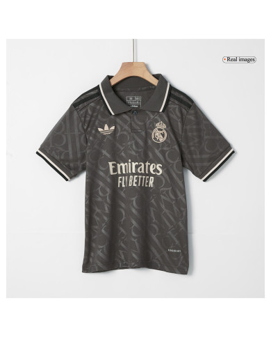 Kids Real Madrid Third Full Kit(Jersey+Shorts+Socks) 2024/25