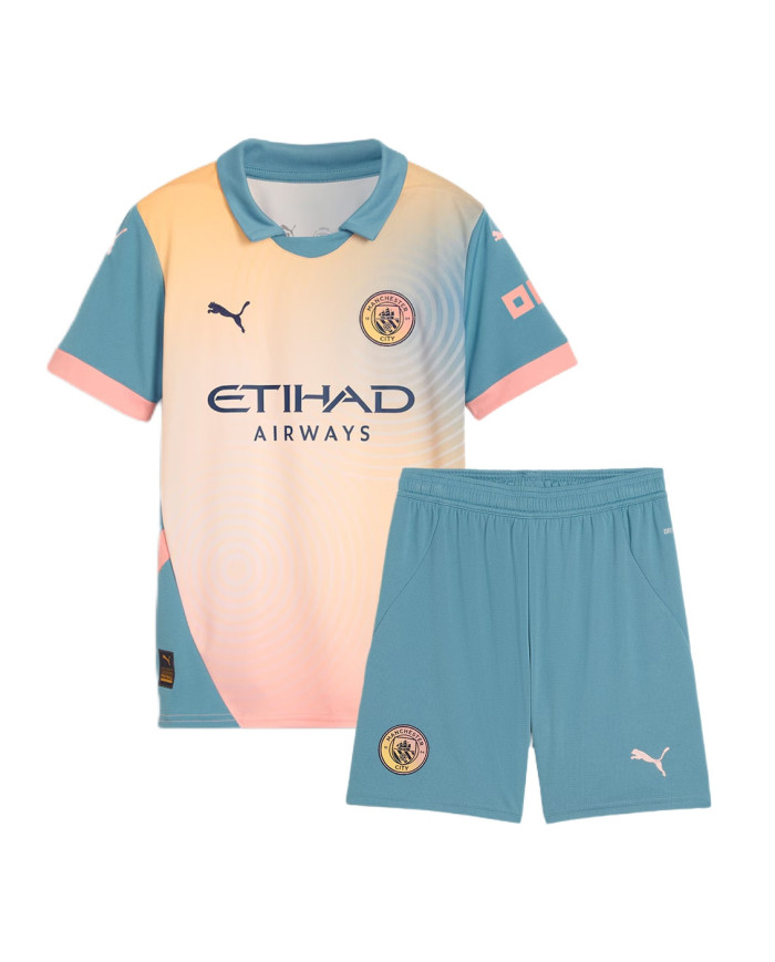 Kids Manchester City Fourth Jersey Kit 2024/25