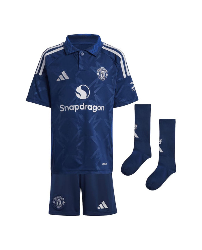 Kids Manchester United Away Full Kit(Jersey+Shorts+Socks) 2024/25