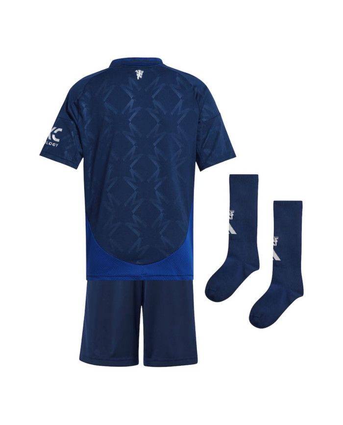 Kids Manchester United Away Full Kit(Jersey+Shorts+Socks) 2024/25