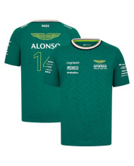 Discount Aston Martin Aramco Cognizant F1 Racing Team Fernando Alonso Driver T-Shirt 2024