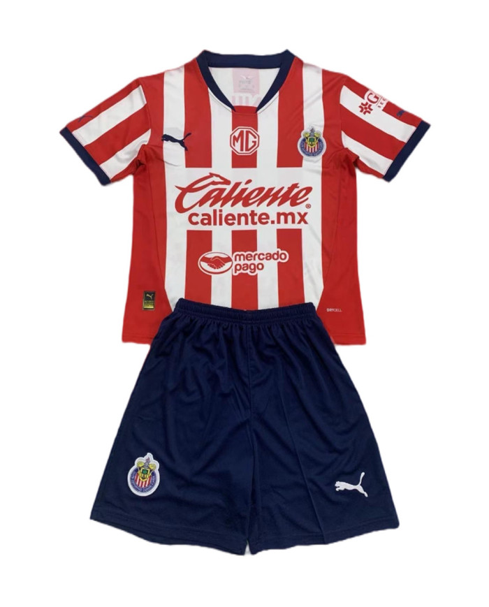 Kids Chivas Home Jersey Kit 2024/25
