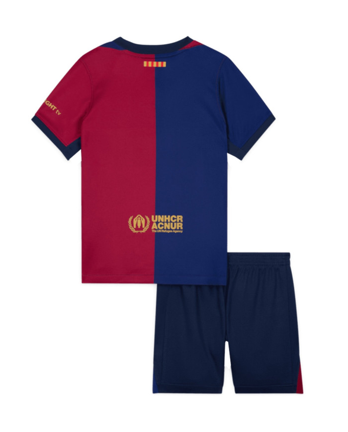 Kids Barcelona Home Spotify Logo Without Text Jersey Kit 2024/25