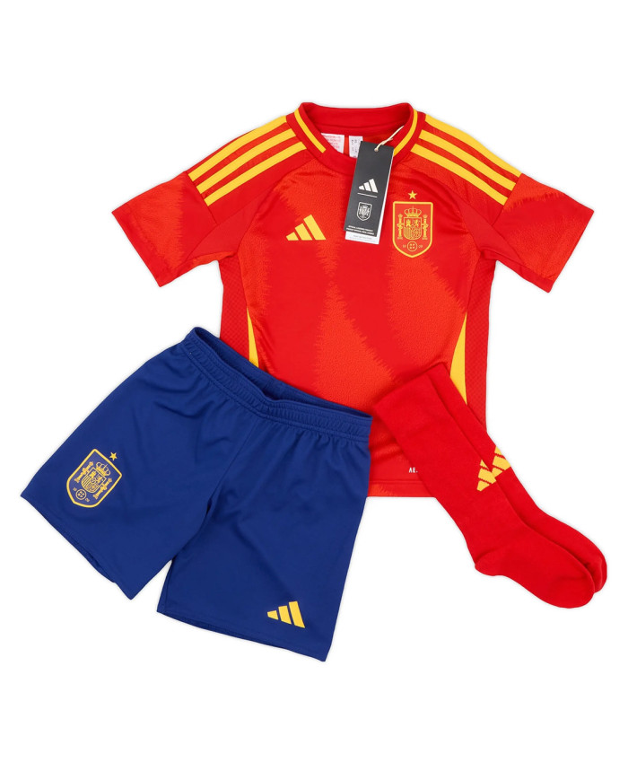 Kids Spain Home Full Jersey Kit Euro 2024