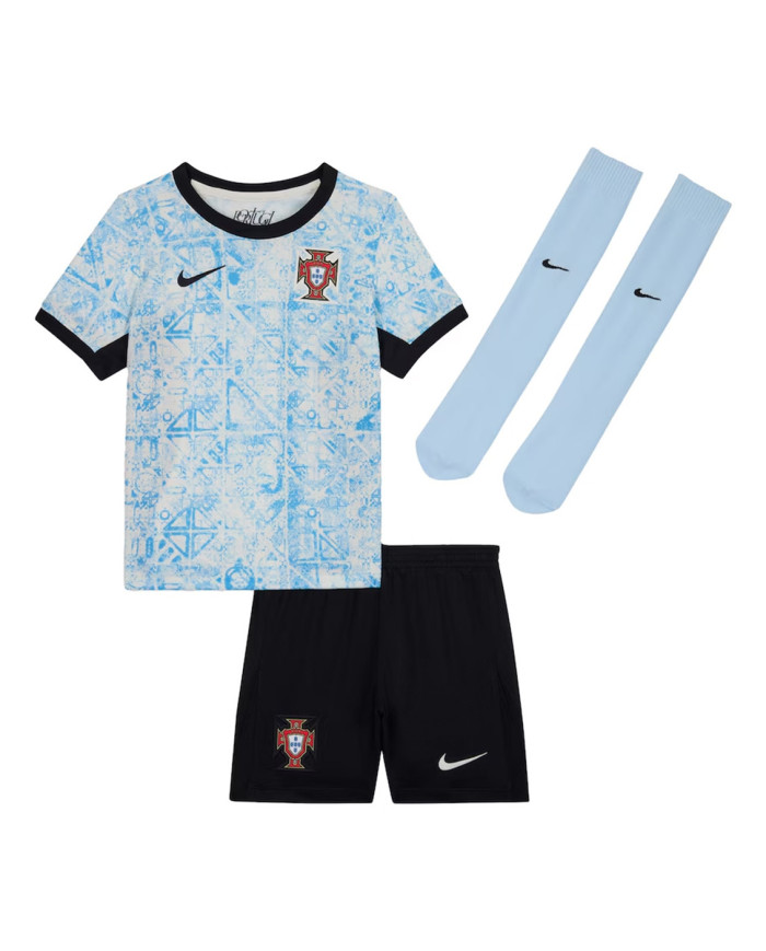 Kids Portugal Away Full Jersey Kit Euro 2024