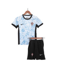 Kids Portugal Away Full Jersey Kit Euro 2024