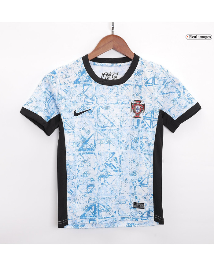 Kids Portugal Away Full Jersey Kit Euro 2024